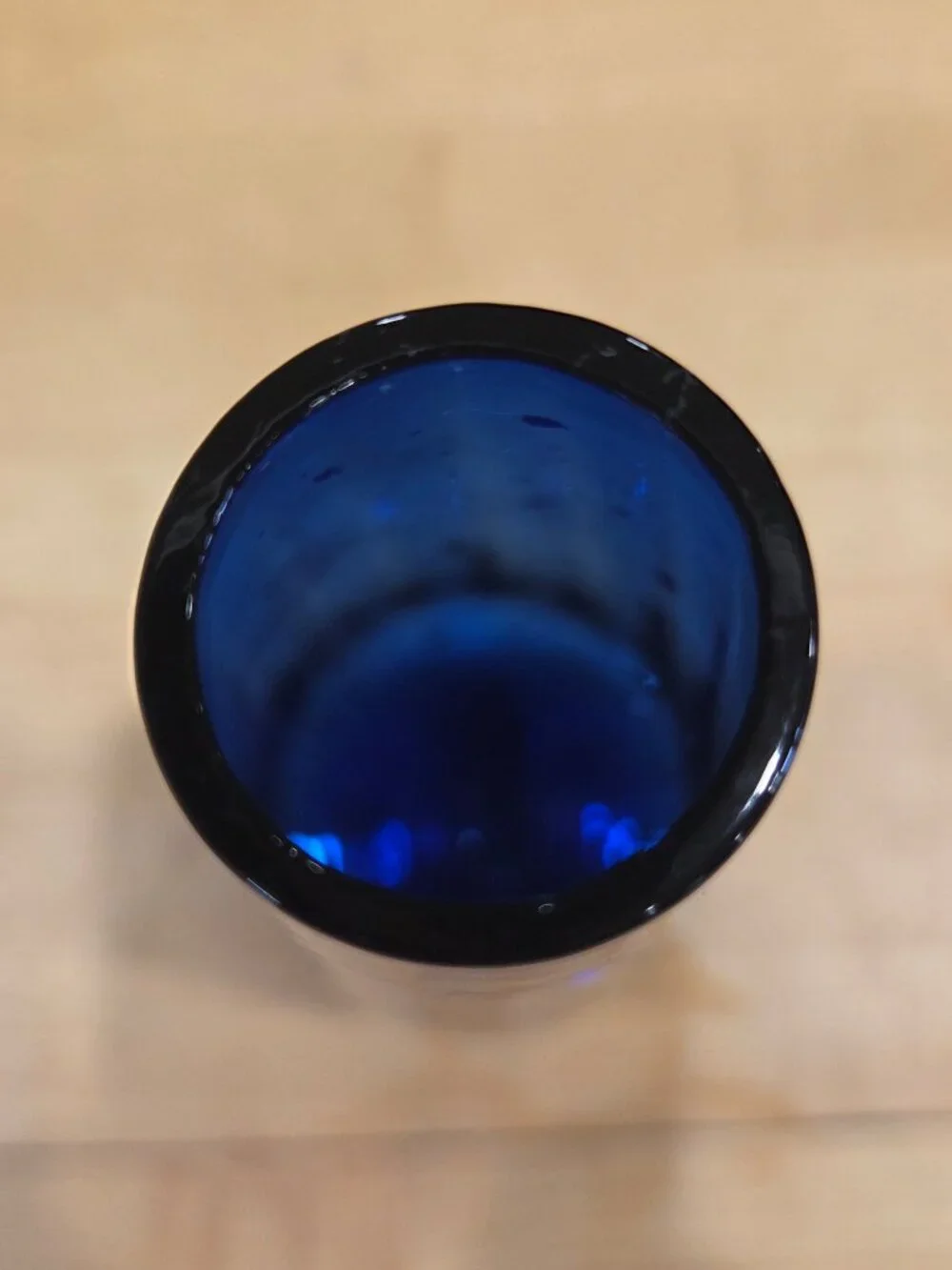 Vintage Aseda Sweden Bo Borgstrom Cobalt Blue Bud Vase with Clear Base